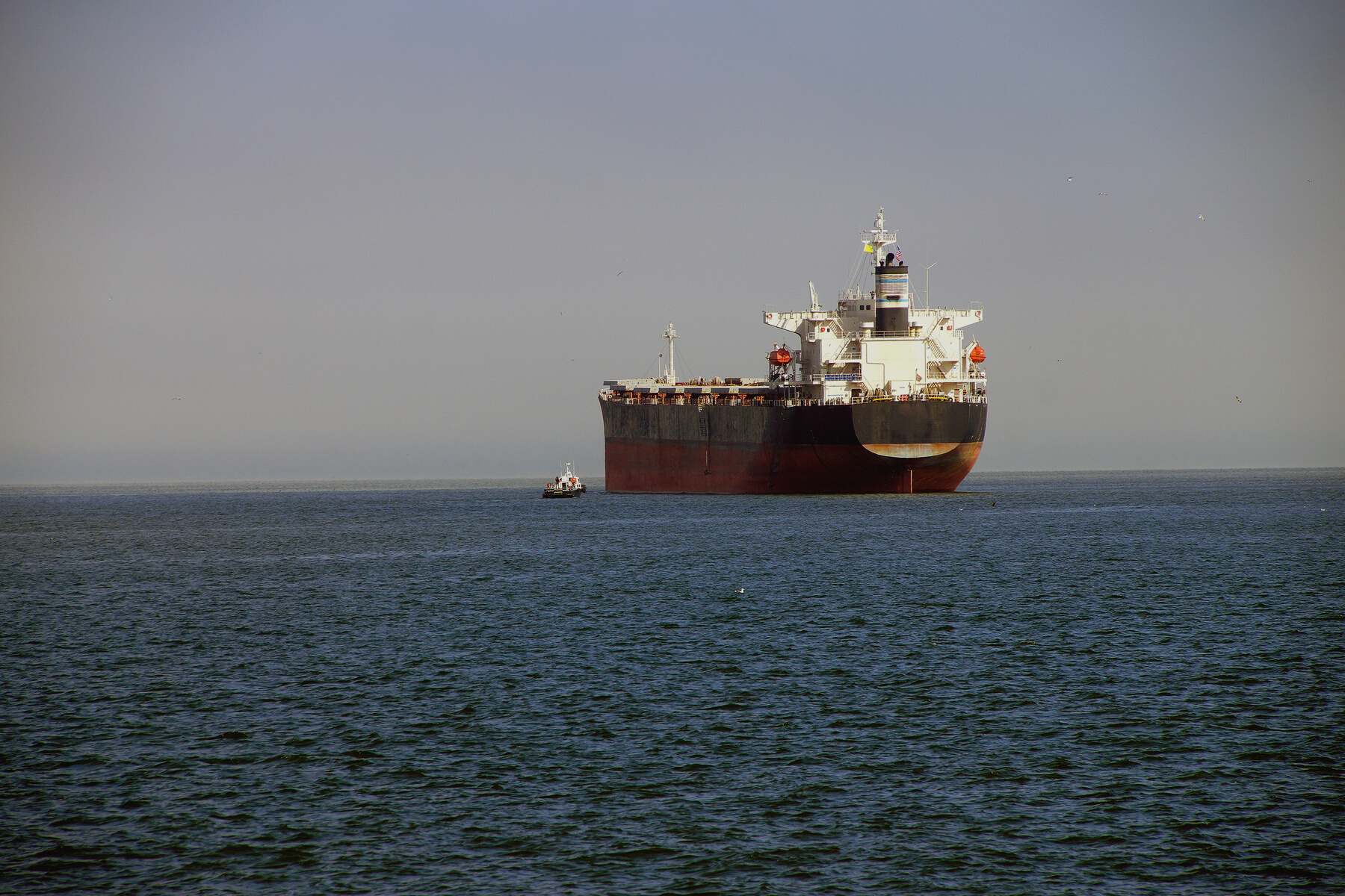 Oil Tankers Anchored in the Columbia Rive