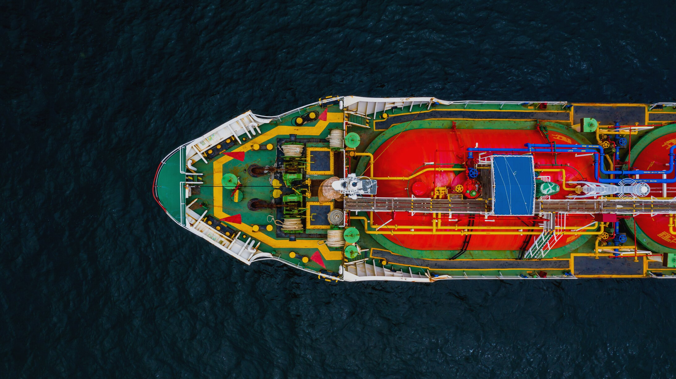 Ship tanker gas LPG, Aerial view Liquefied Petroleum Gas (LPG) tanker, Tanker ship logistic and transportation business oil and gas industry.