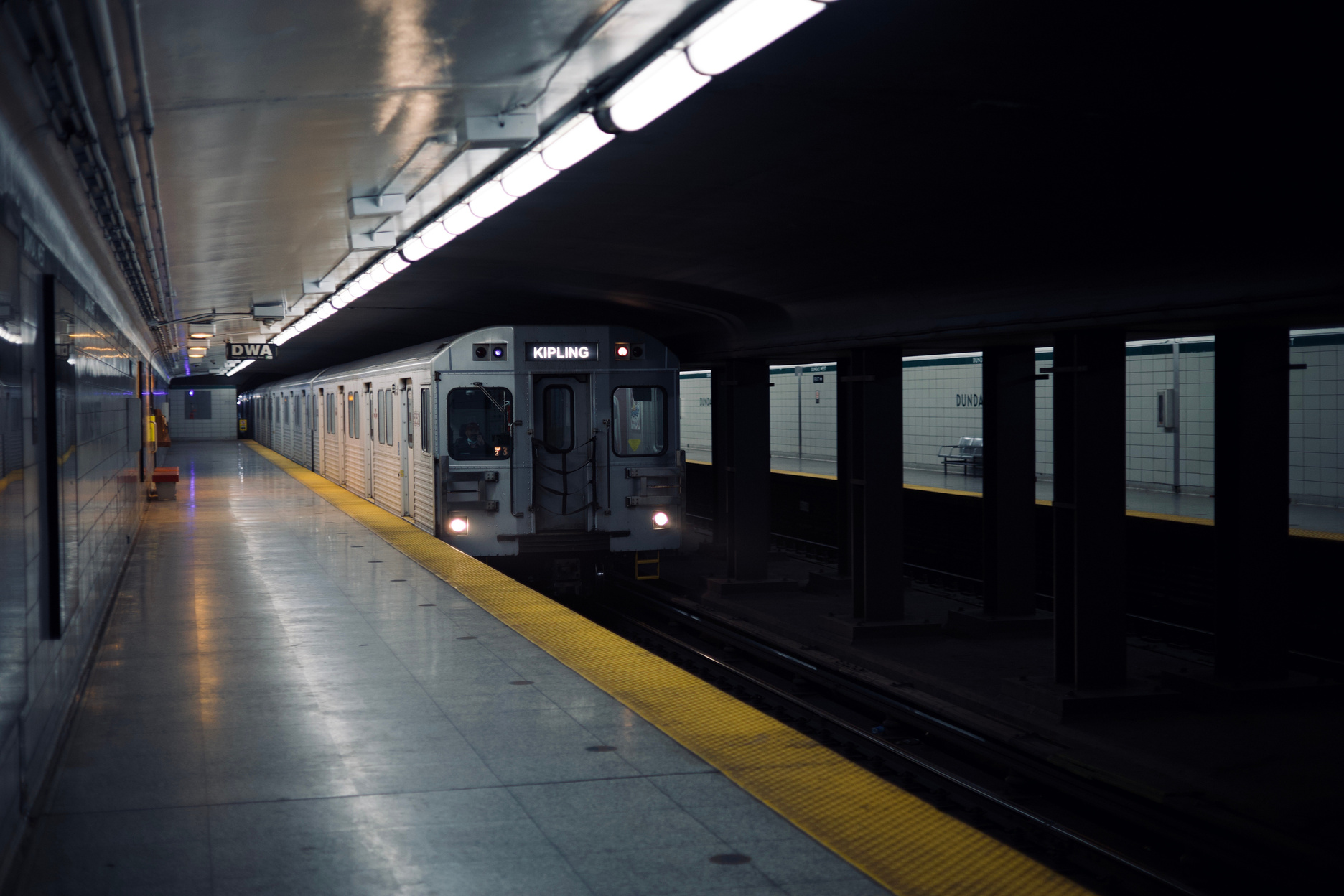 White Train in Train Station